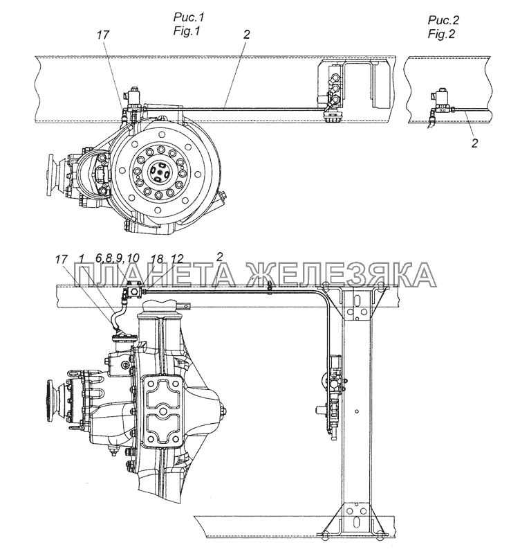 4308-2411020-03 Привод блокировки межколесного дифференциала КамАЗ-4308 (2008)